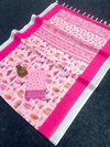 MG 502 Linen Digital Printed Designer Saree Wholesalers In Delhi